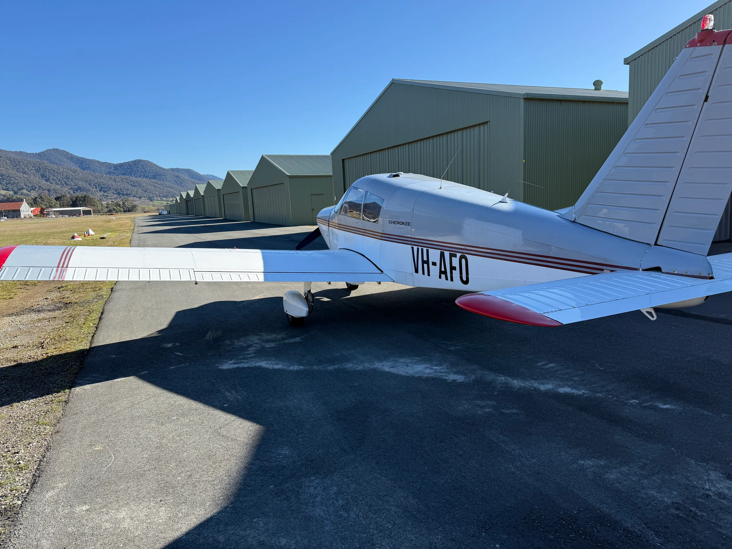 Exterior view of a 2013 Piper Arrow 201, VH-VPF.