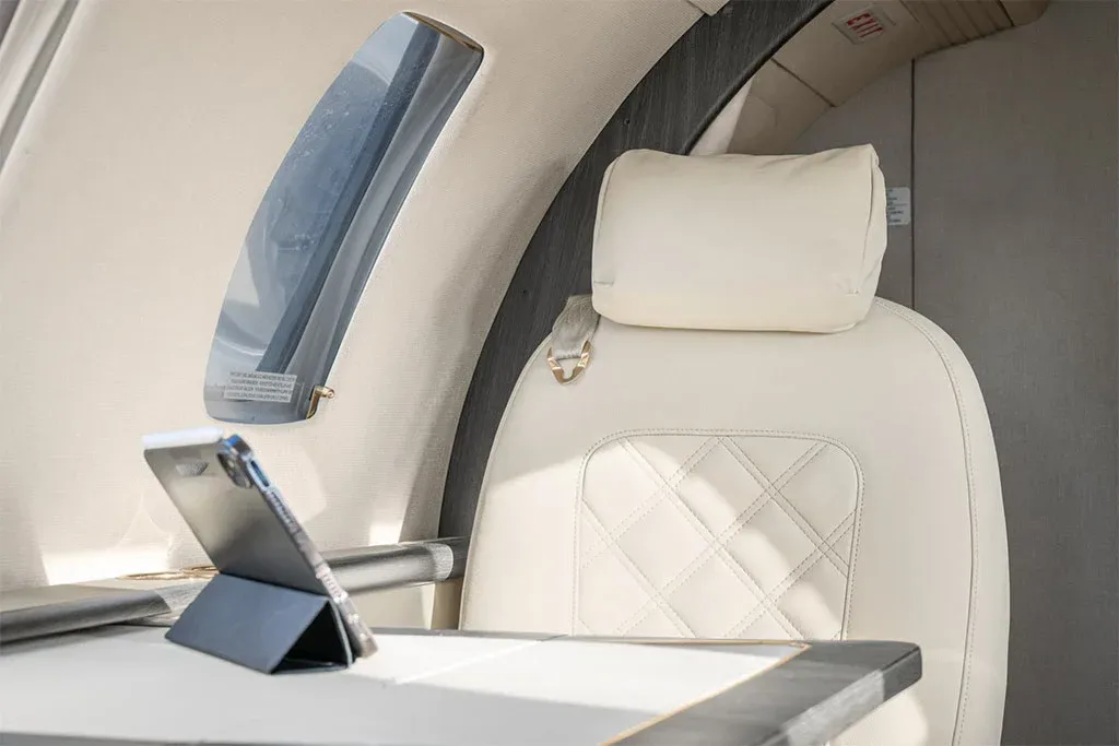 Cabin interior of a 2001 Cessna Citation CJ1.