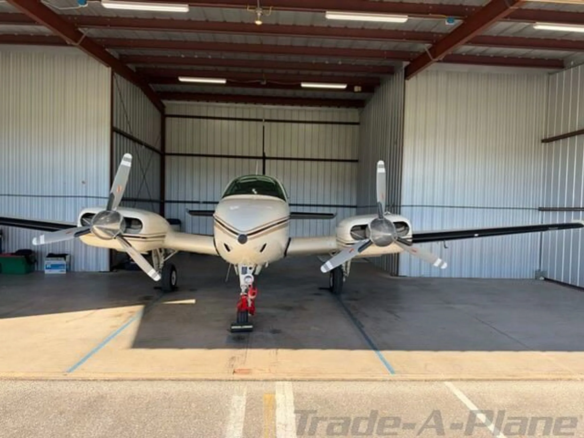 Exterior view of a 1975 BEECHCRAFT B55 BARON, N79DF.