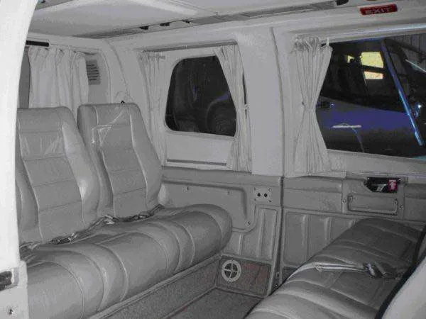 Cabin interior of a 1981 Bell 222A.