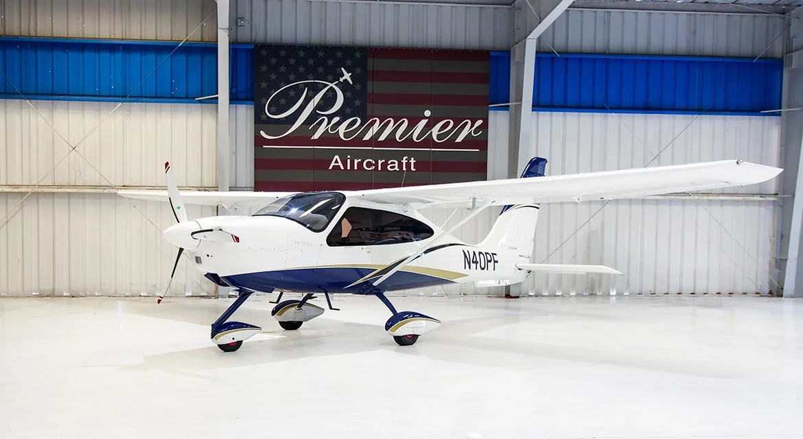Exterior view of a 2022 Tecnam P2010.
