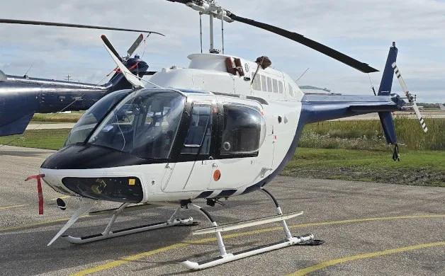 Marketing image of a 1970 Bell 206B.