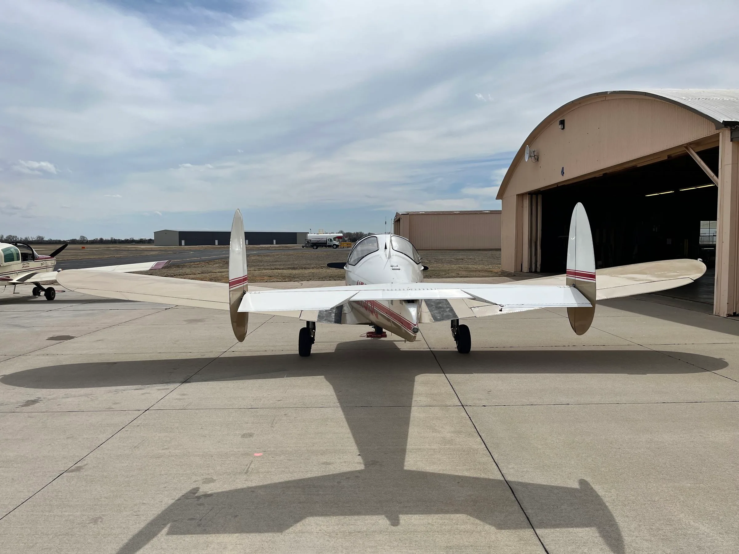 Exterior view of a 1957 Ercoupe Forney F-1, N7515C.