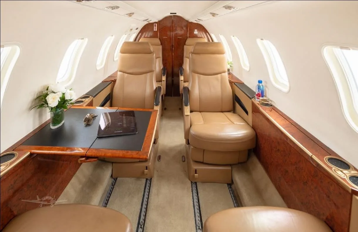 Cabin interior of a 2004 LEARJET 45.