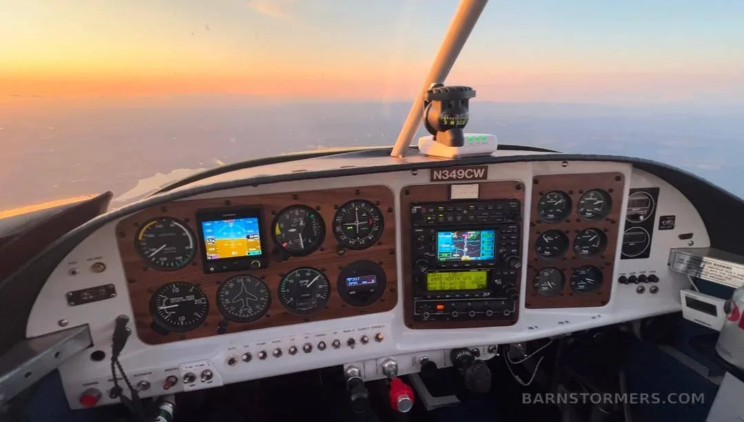 Cockpit and instrument panel of a Vans.