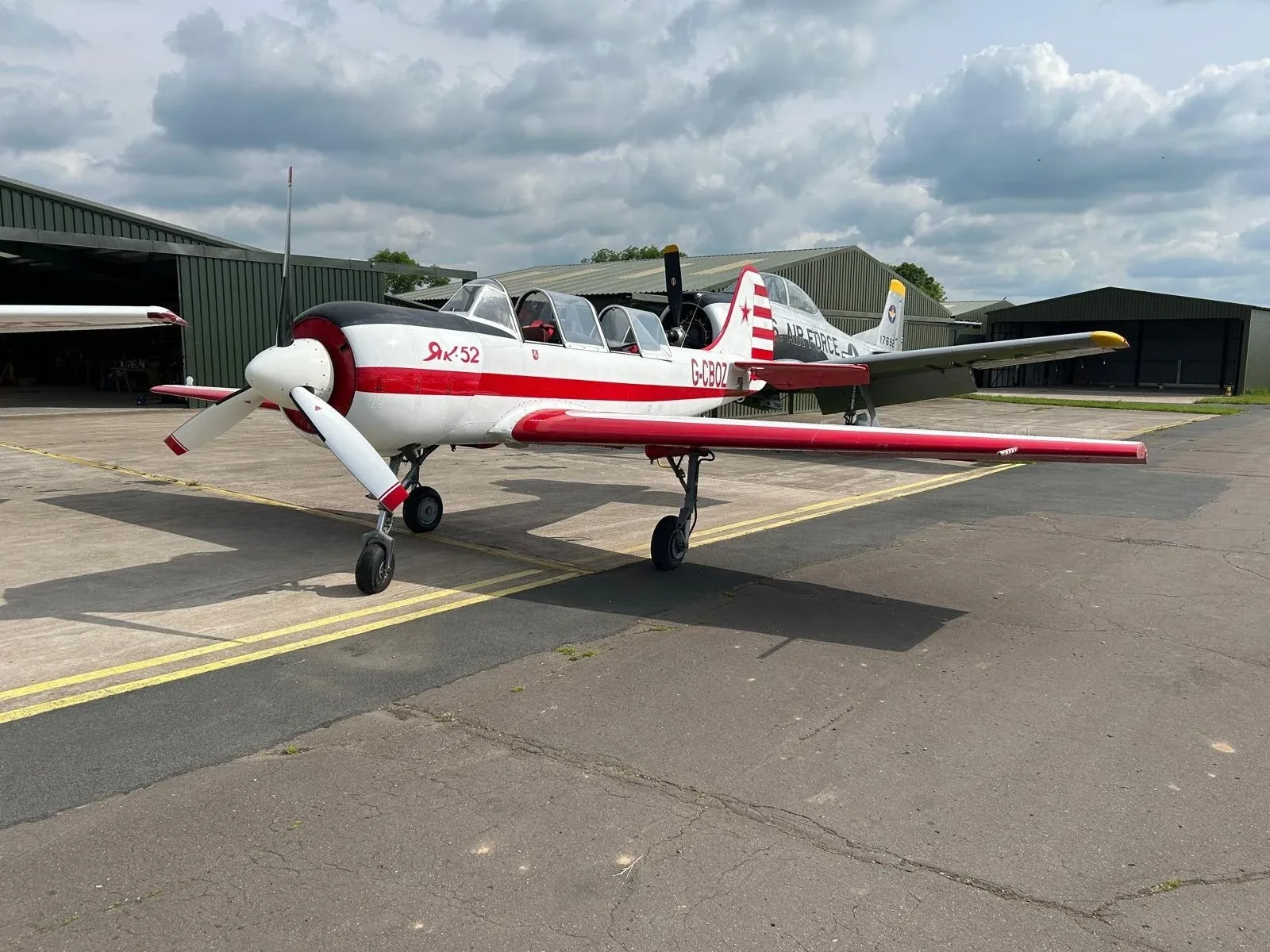 Exterior view of a 1981 Yakovlev Yak-52.