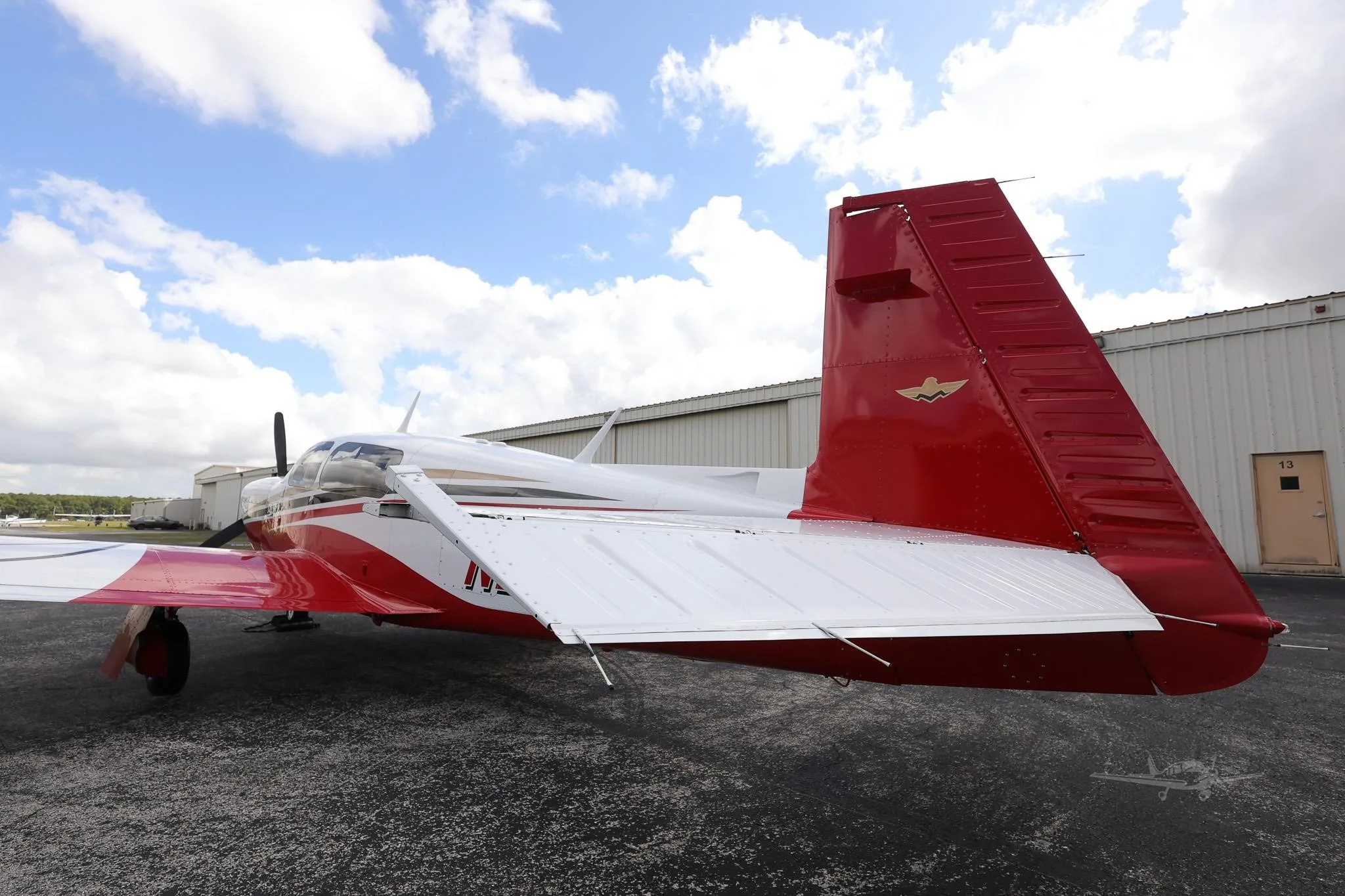 Exterior view of a 1993 MOONEY M20M TLS, N225KT.