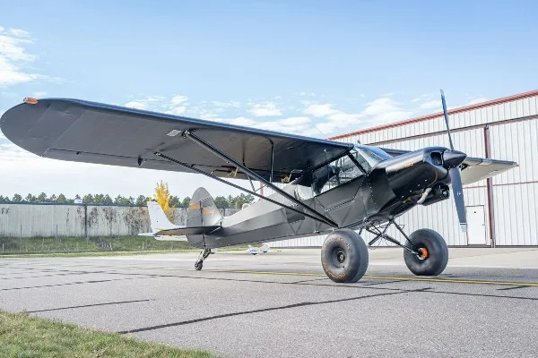 Exterior view of a 1957 Piper Super Cub PA-18-150, N57WS.