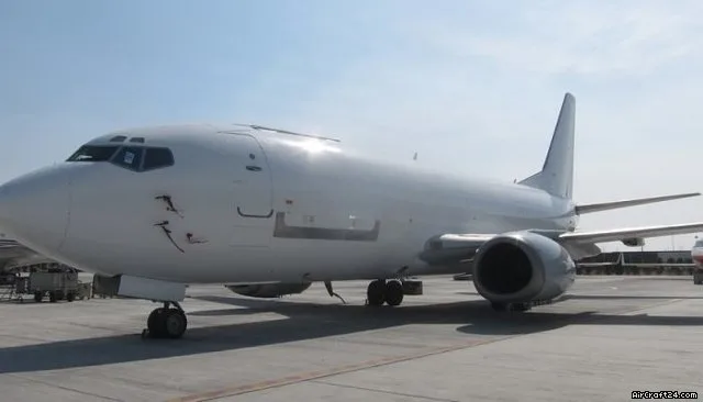 Exterior view of a 1999 Boeing 737-300 Freighter.