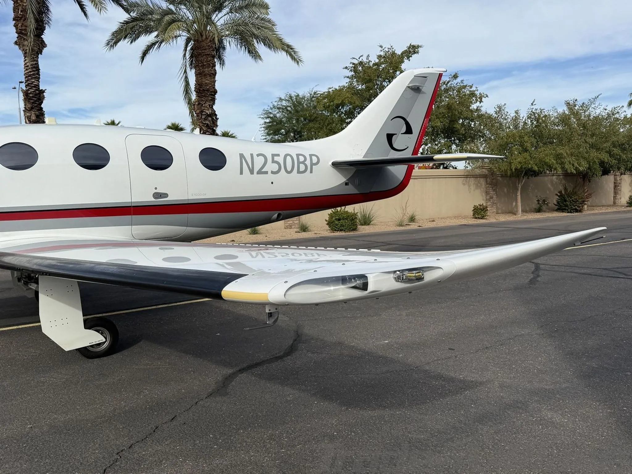 Exterior view of a 2021 EPIC E1000, N250BP.