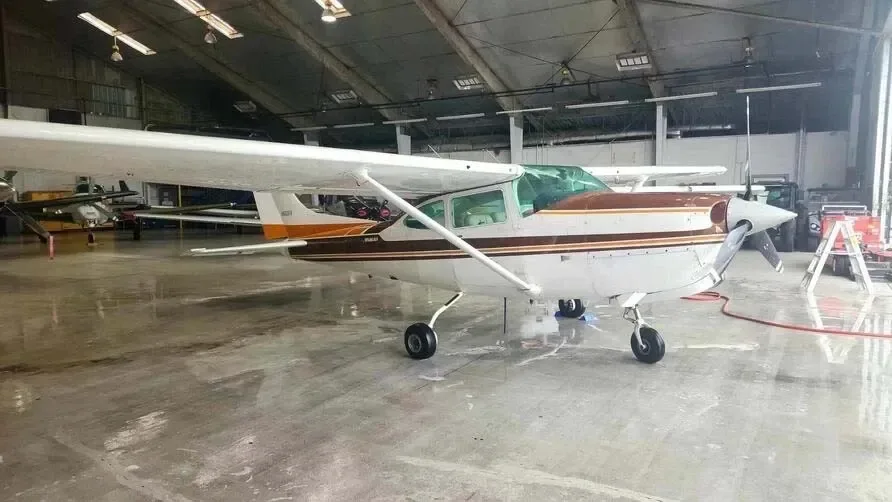 Cockpit and instrument panel of a 1980 Cessna TR182.