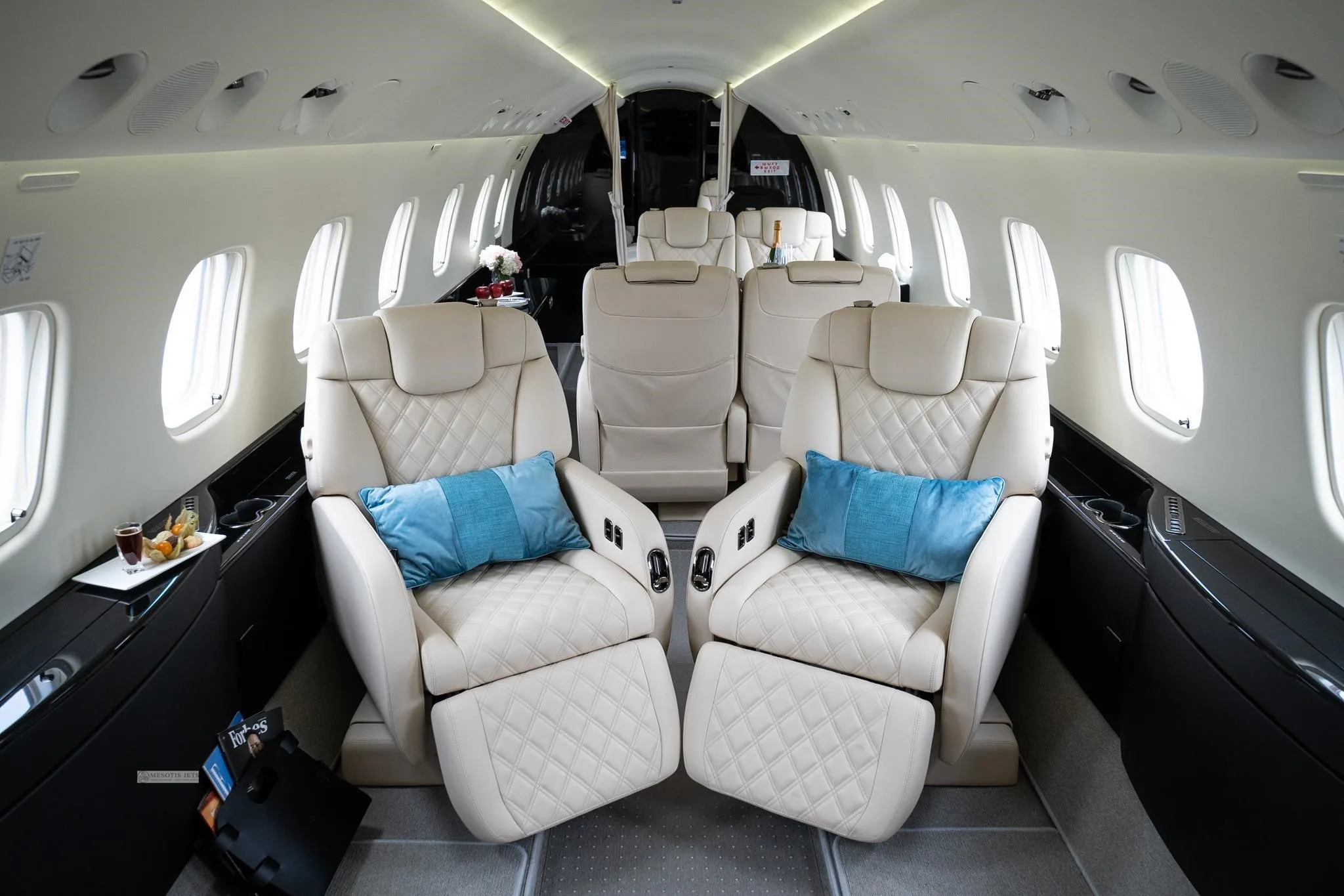 Cabin interior of a 2011 EMBRAER LEGACY 650.