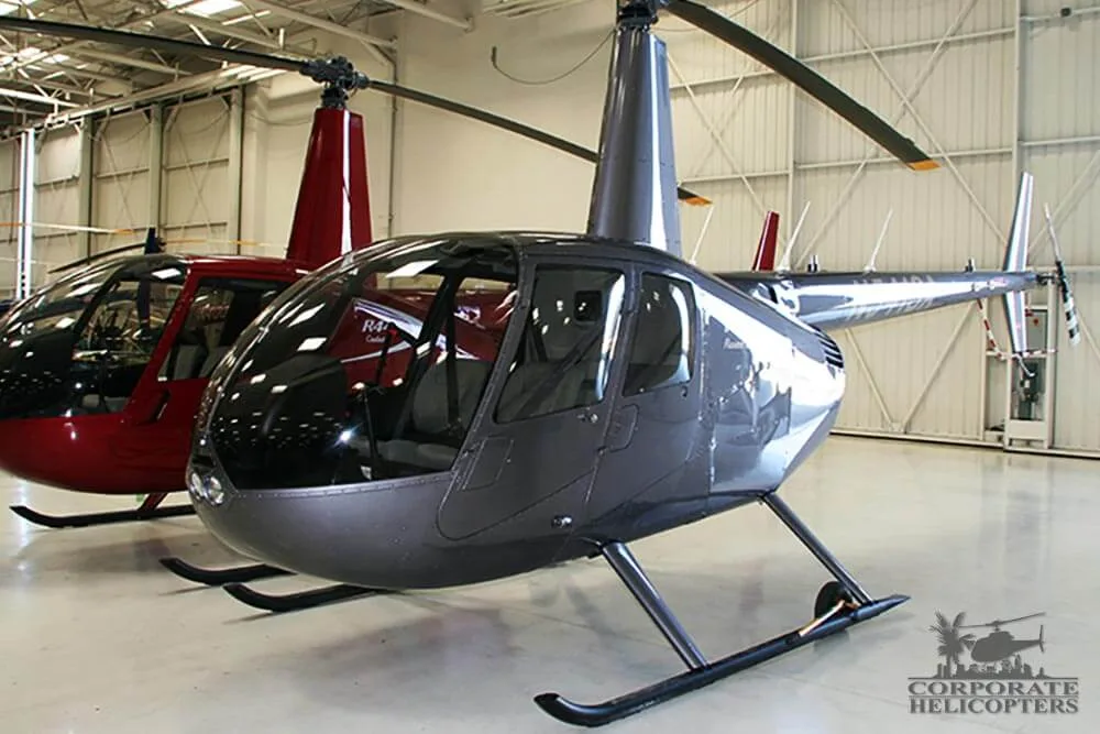Exterior view of a 2018 Robinson R44 Raven II.