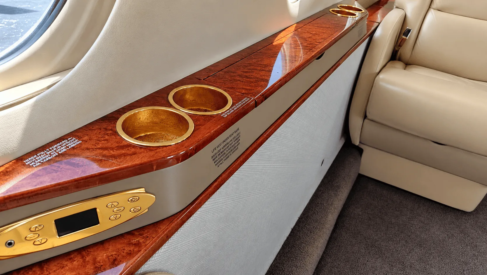 Cabin interior of a 2007 Gulfstream G200 - Castle Air.