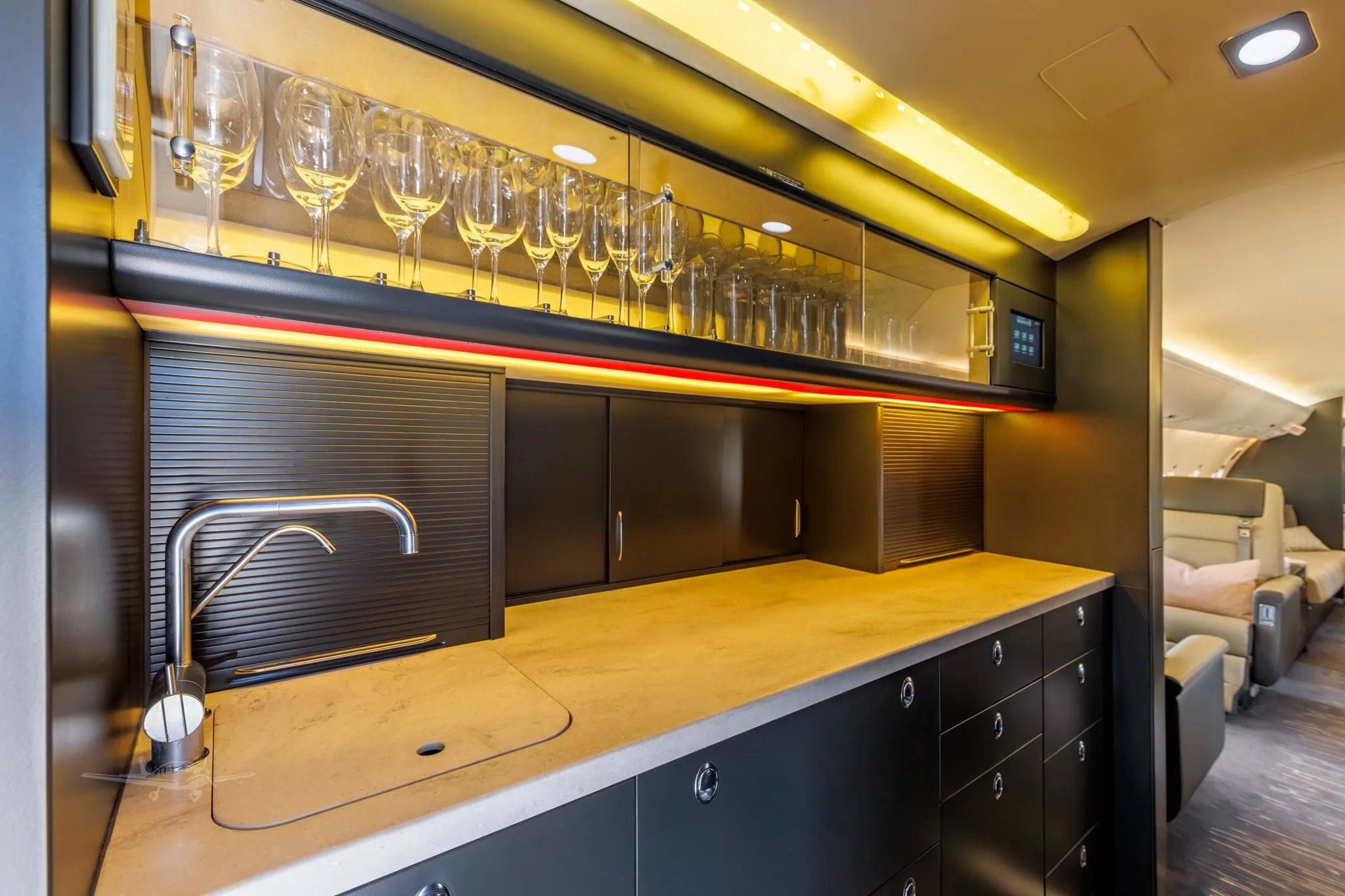 Cabin interior of a 2001 BOMBARDIER GLOBAL EXPRESS.