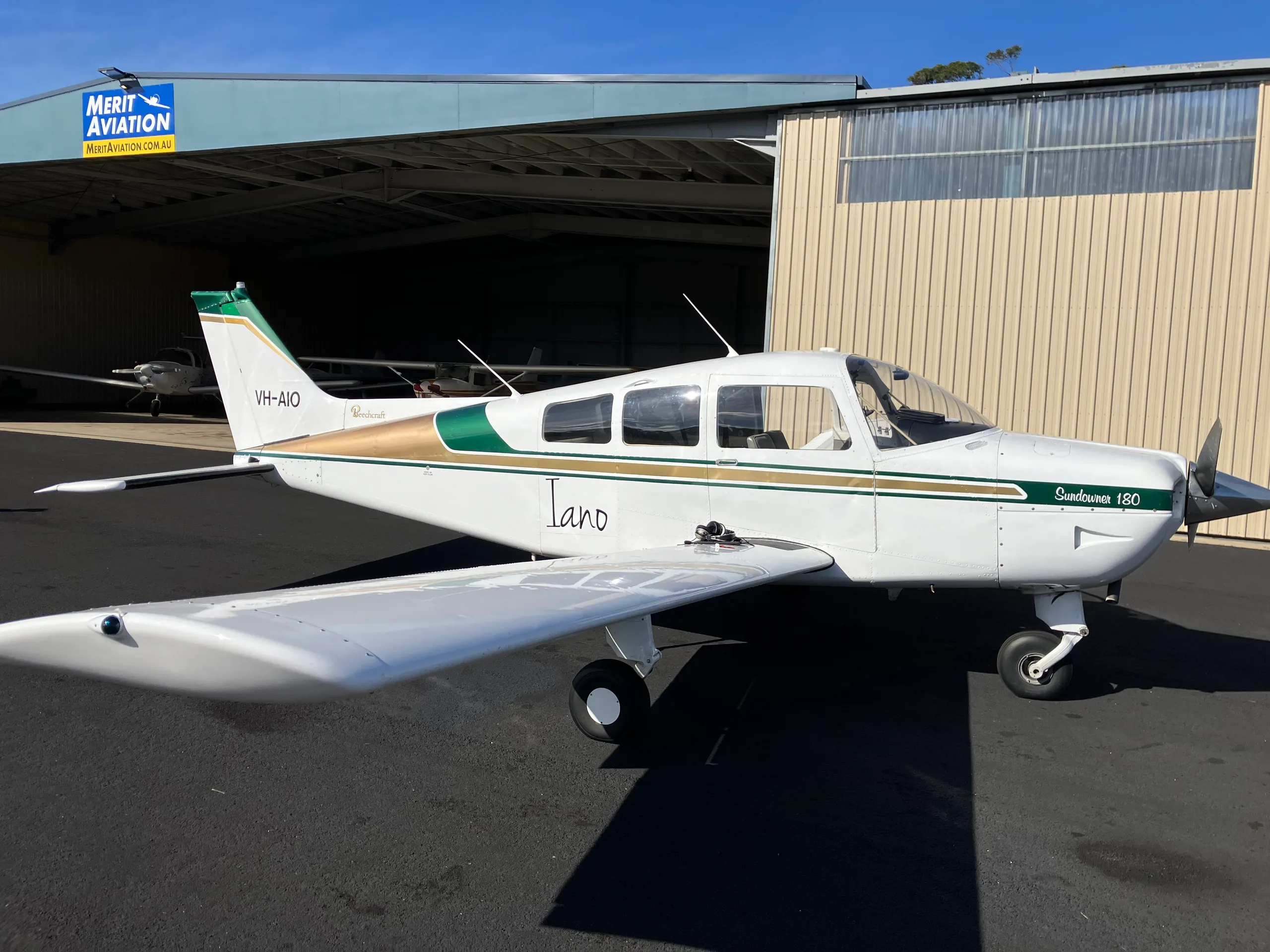 Exterior view of a 1965 Beechcraft Bonanza S35 V Tail.