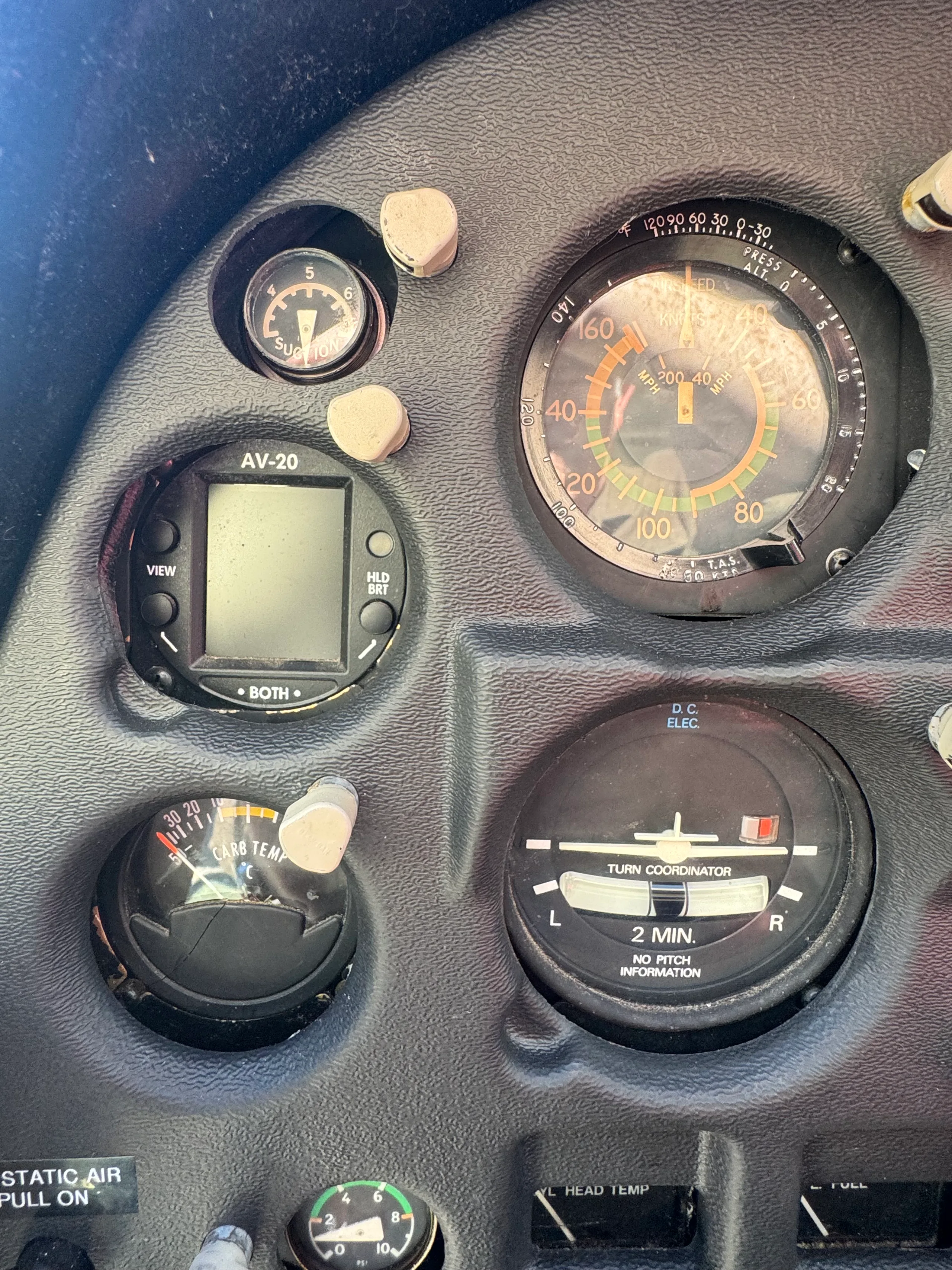 Cockpit and instrument panel of a 1976 Cessna 177B Cardinal, $105,000. - (Here at Placerville).