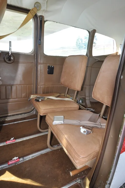 Cabin interior of a 1973 Cessna 185F.