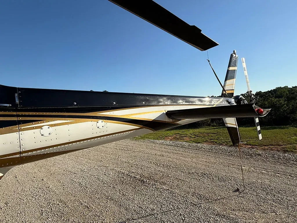 Exterior view of a 1975 Bell Jetranger.