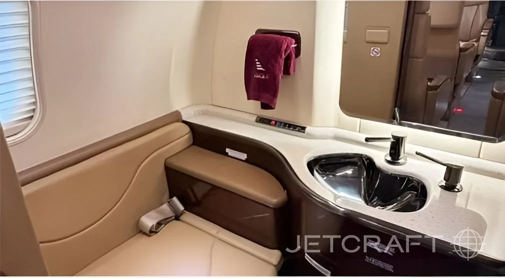 Cabin interior of a 2008 Learjet 40XR.
