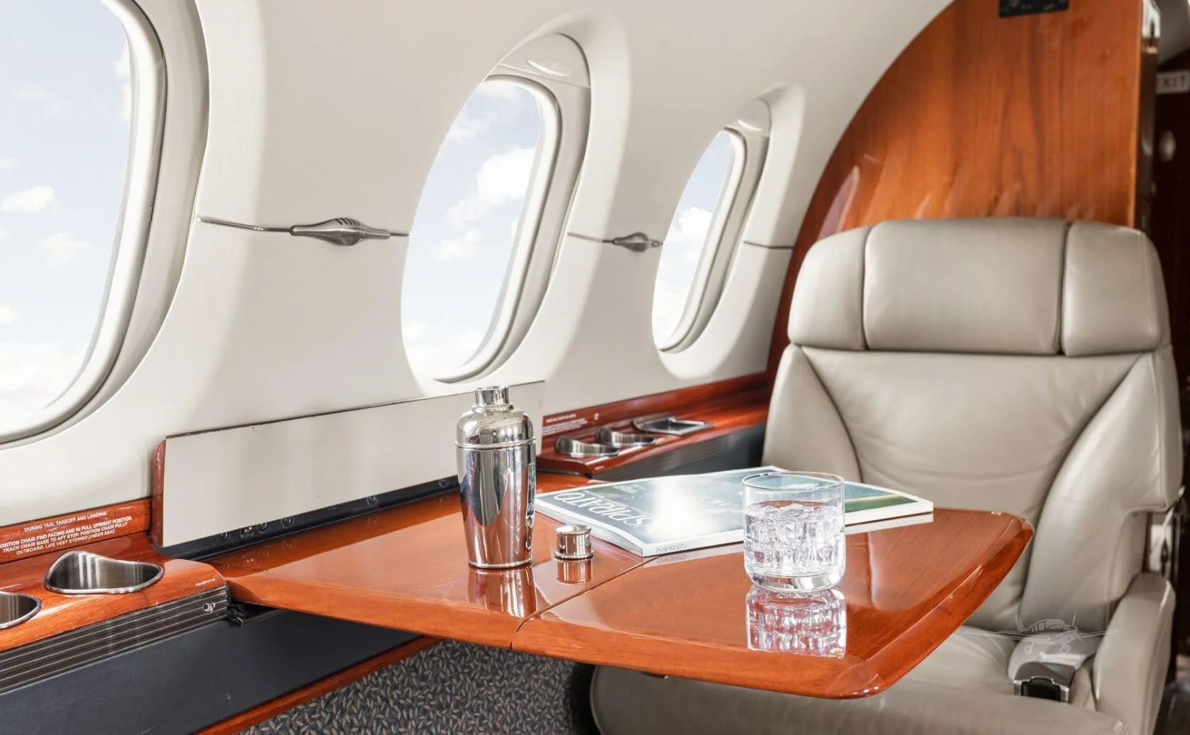 Cabin interior of a 2008 HAWKER 900XP.