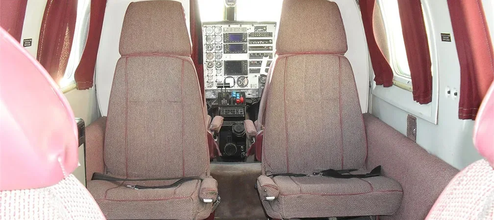 Cabin interior of a 1977 Piper CHEYENNE.