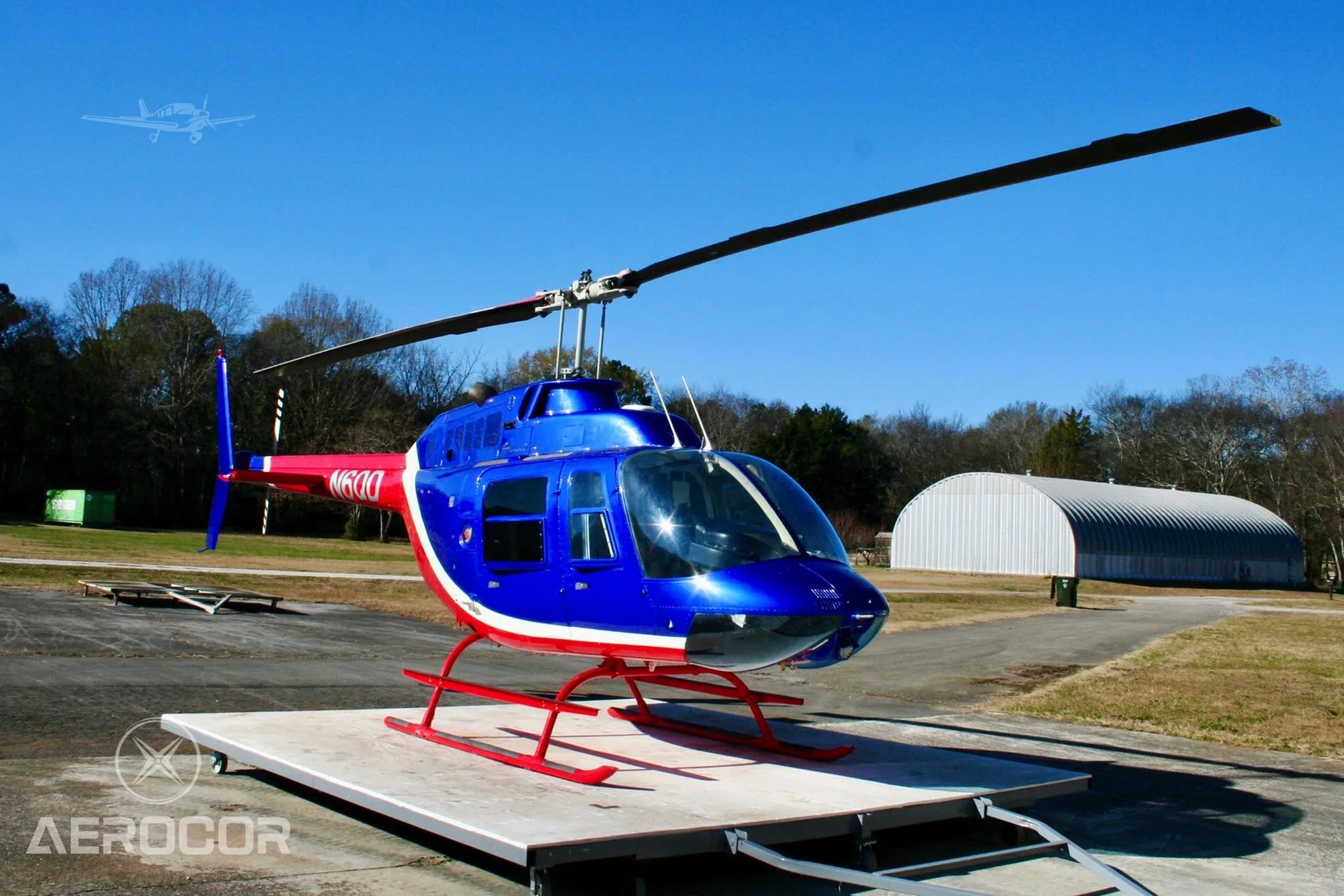 Cockpit and instrument panel of a 1992 BELL 206B III.