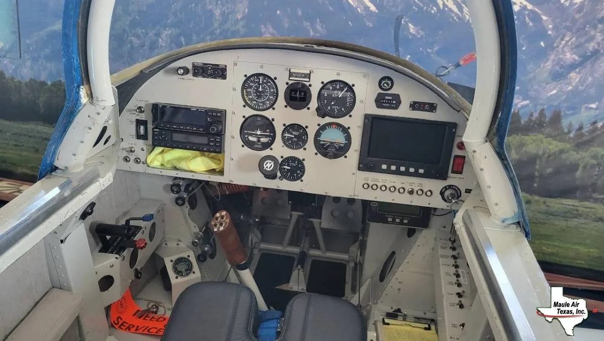 Cockpit and instrument panel of a 2005 Vans.