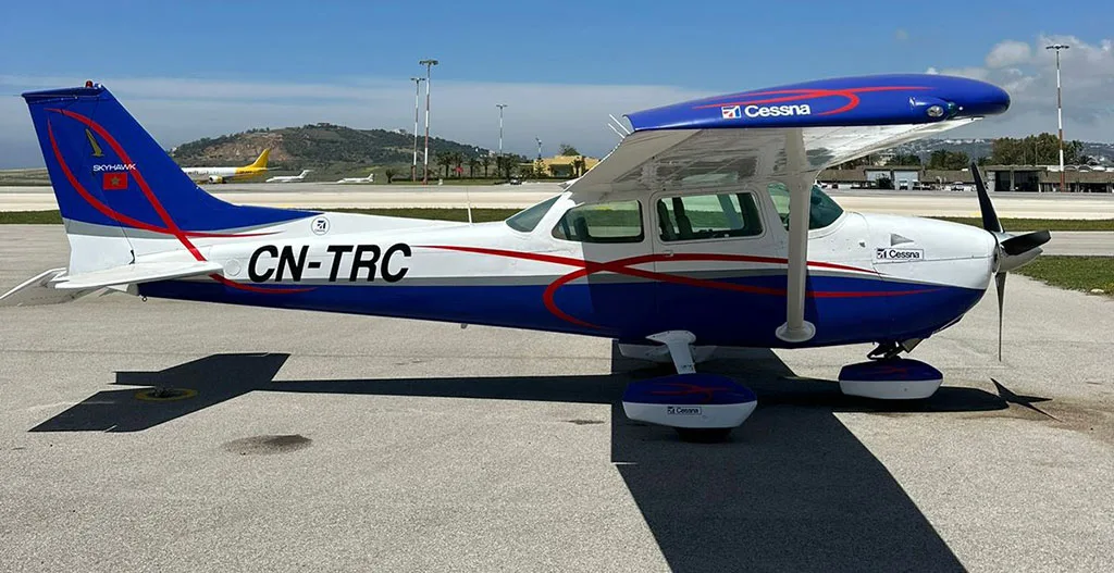 Exterior view of a 1975 Cessna 172.