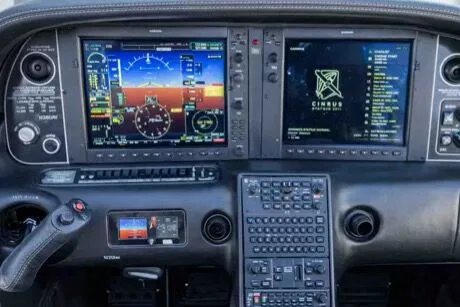 Avionics suite of a 2018 Cirrus SR22-G6 TURBO.