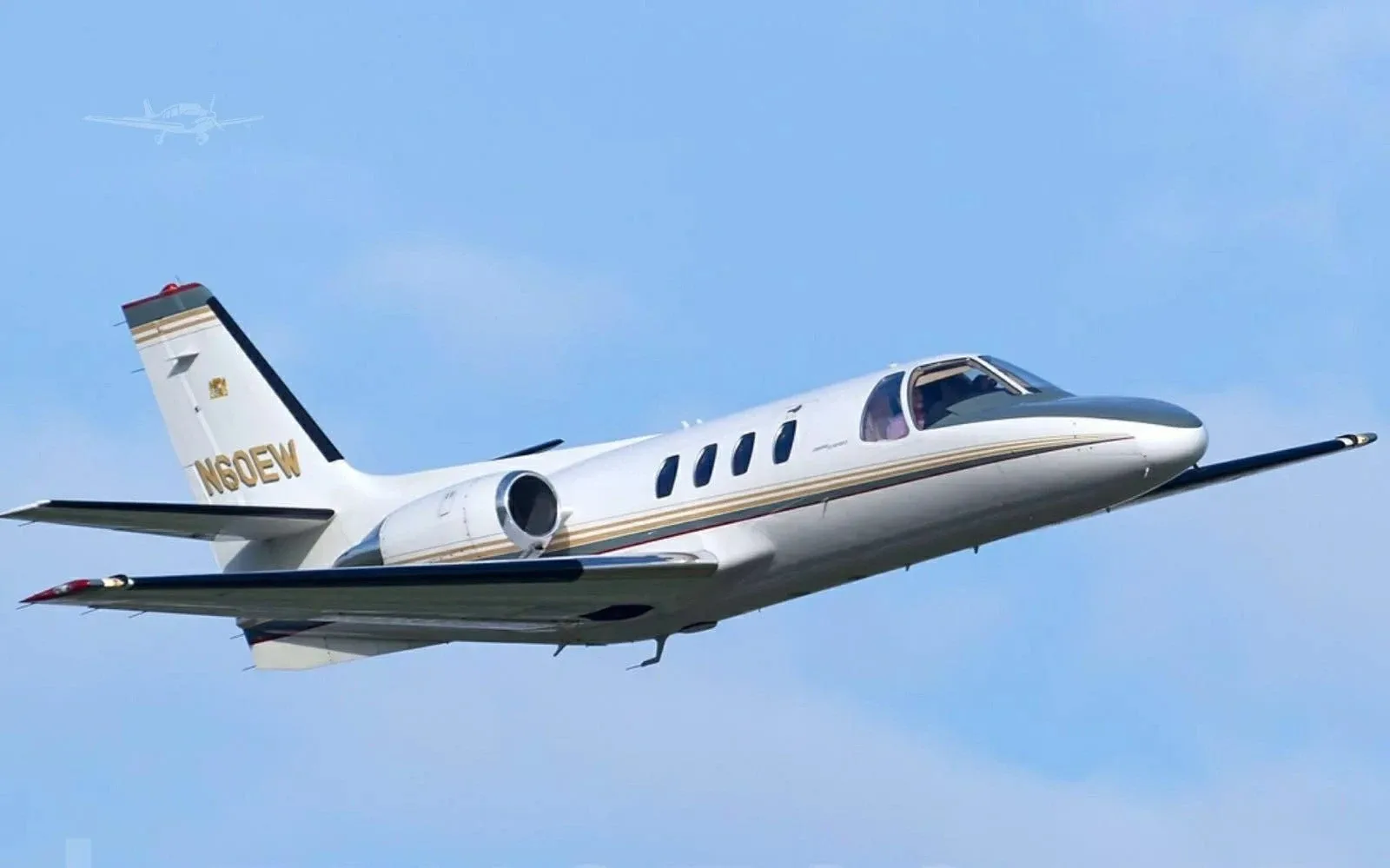 Exterior view of a 1982 Cessna Citation I/SP, N60EW.