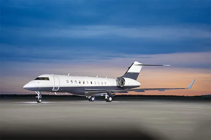 Exterior view of a 2013 Bombardier GLOBAL 5000 | Leviate Air Group.