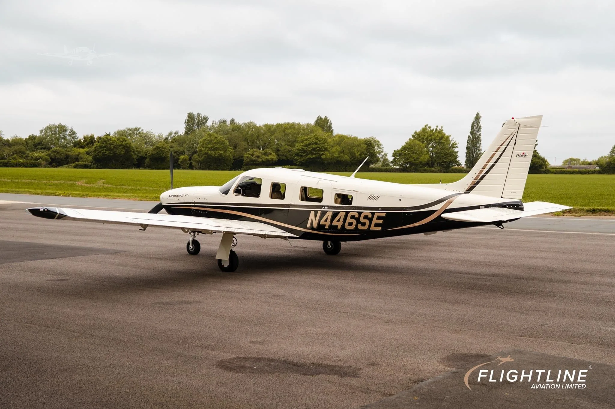 Exterior view of a 2007 PIPER SARATOGA II TC, N446SE.