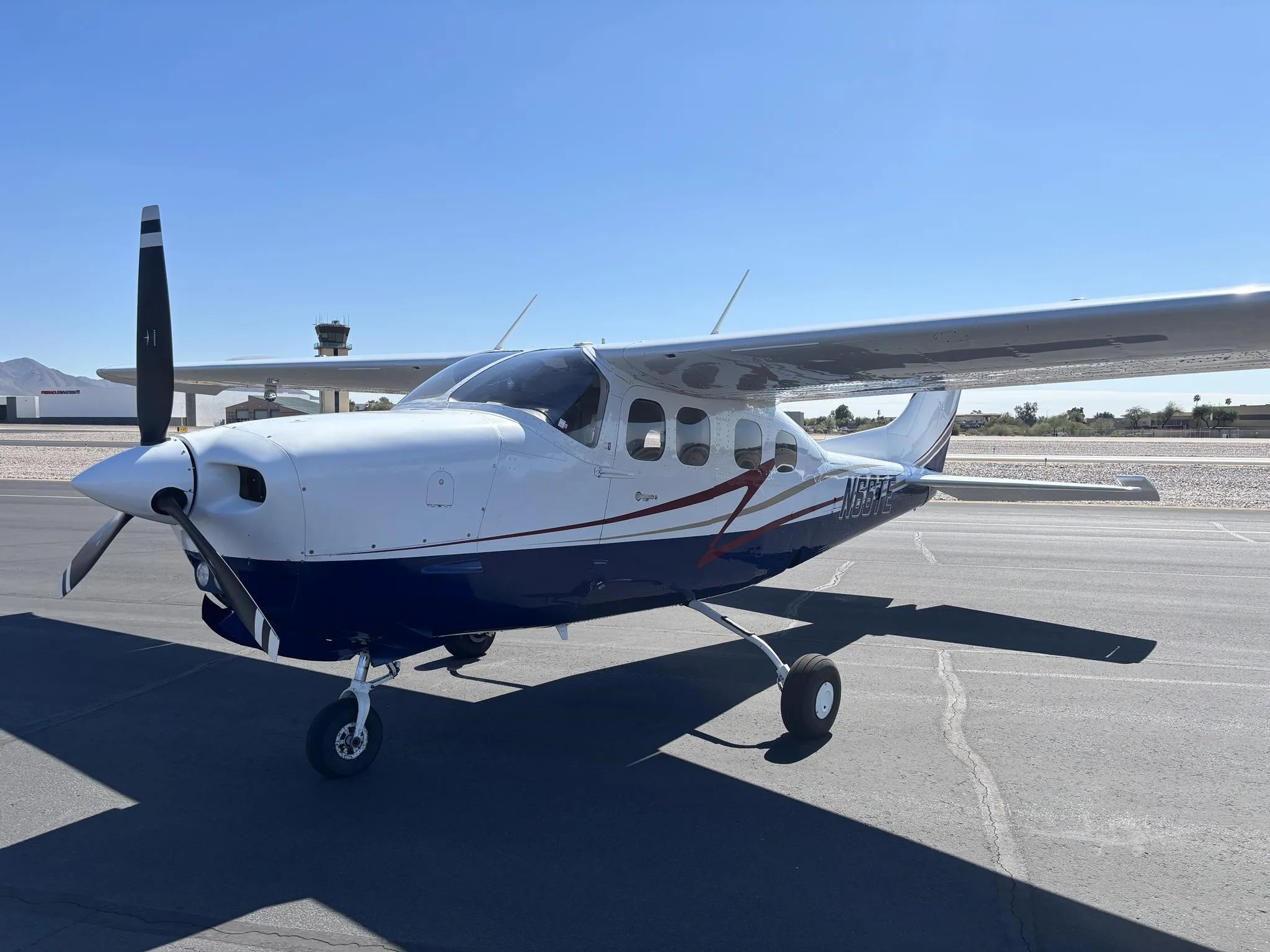 Exterior view of a 1978 CESSNA P210N, N66TE.
