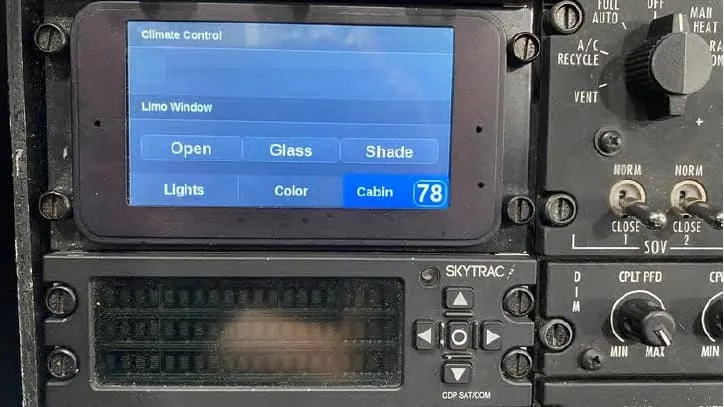 Cockpit and instrument panel of a 2019 Leonardo AW139.