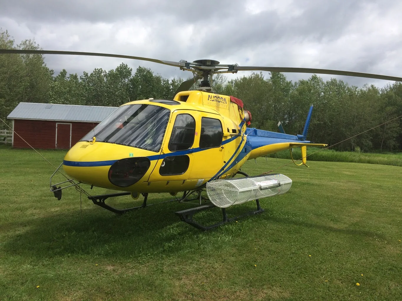 Exterior view of a 1995 Eurocopter AS350B2 2873, C-GVWB.
