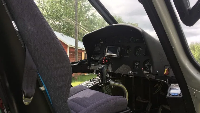 Cockpit and instrument panel of a 1995 Eurocopter AS350B2 2873.