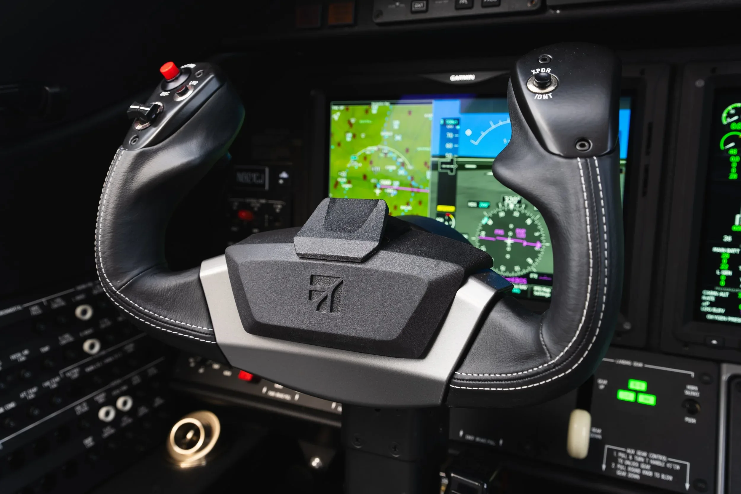 Cockpit and instrument panel of a 2026 Cessna Citation CJ3 GEN2.