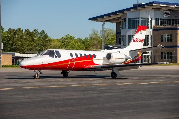 Marketing image of a 1981 Cessna Citation II.