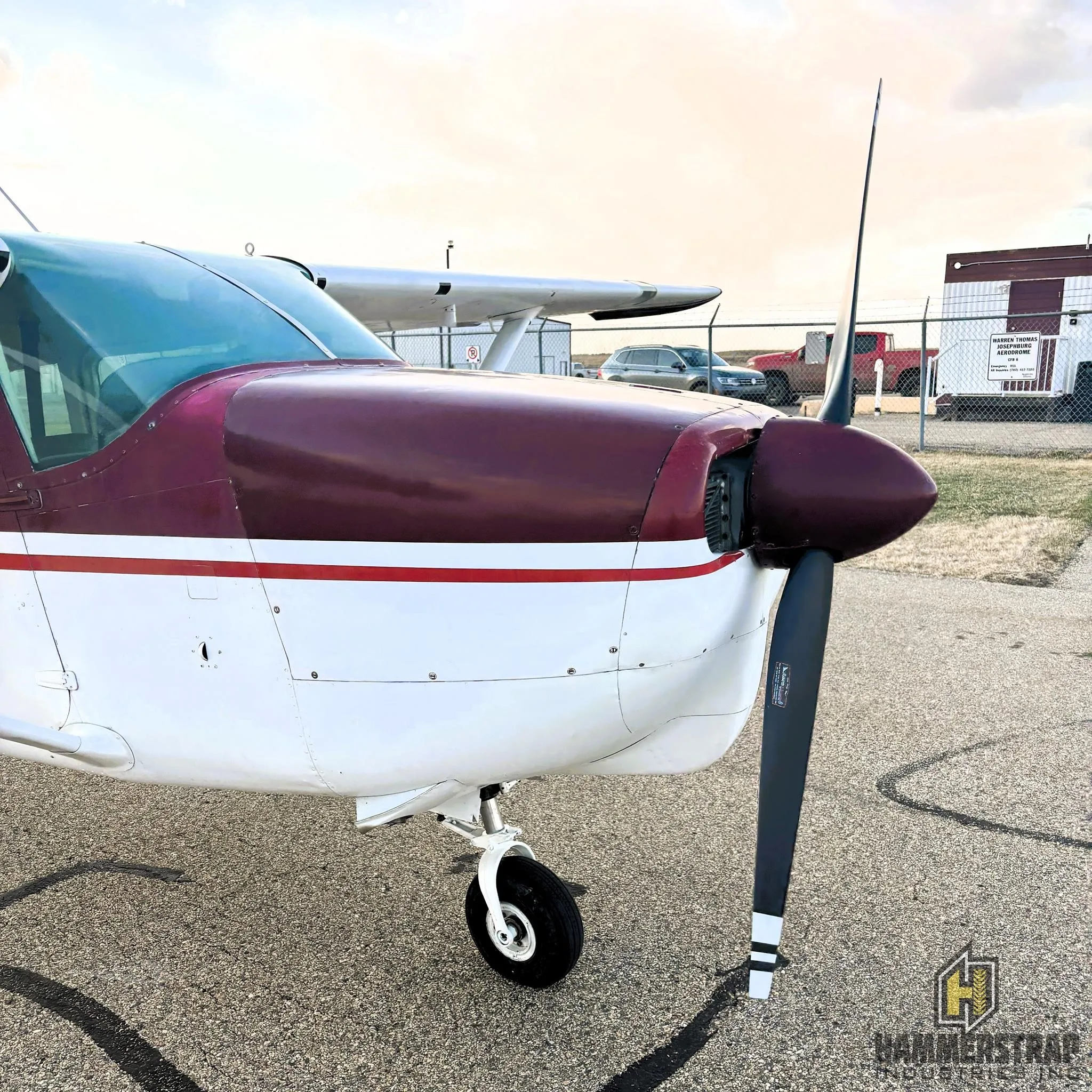 Exterior view of a 1961 CESSNA 210, C-FMUK.