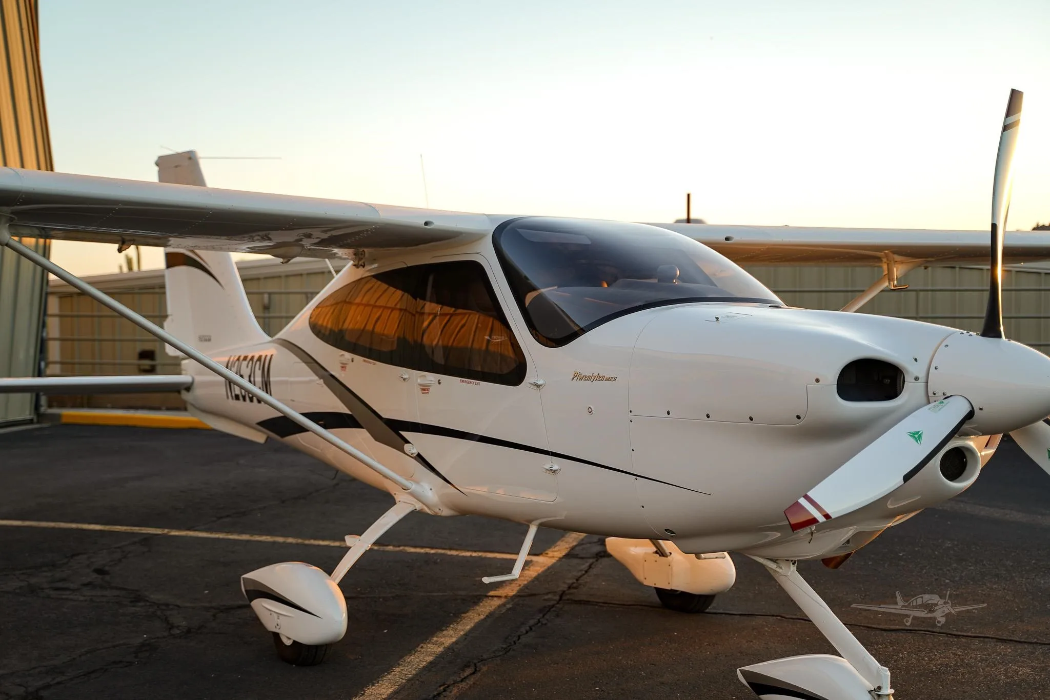 Cockpit and instrument panel of a 2021 TECNAM P2010 MKII.