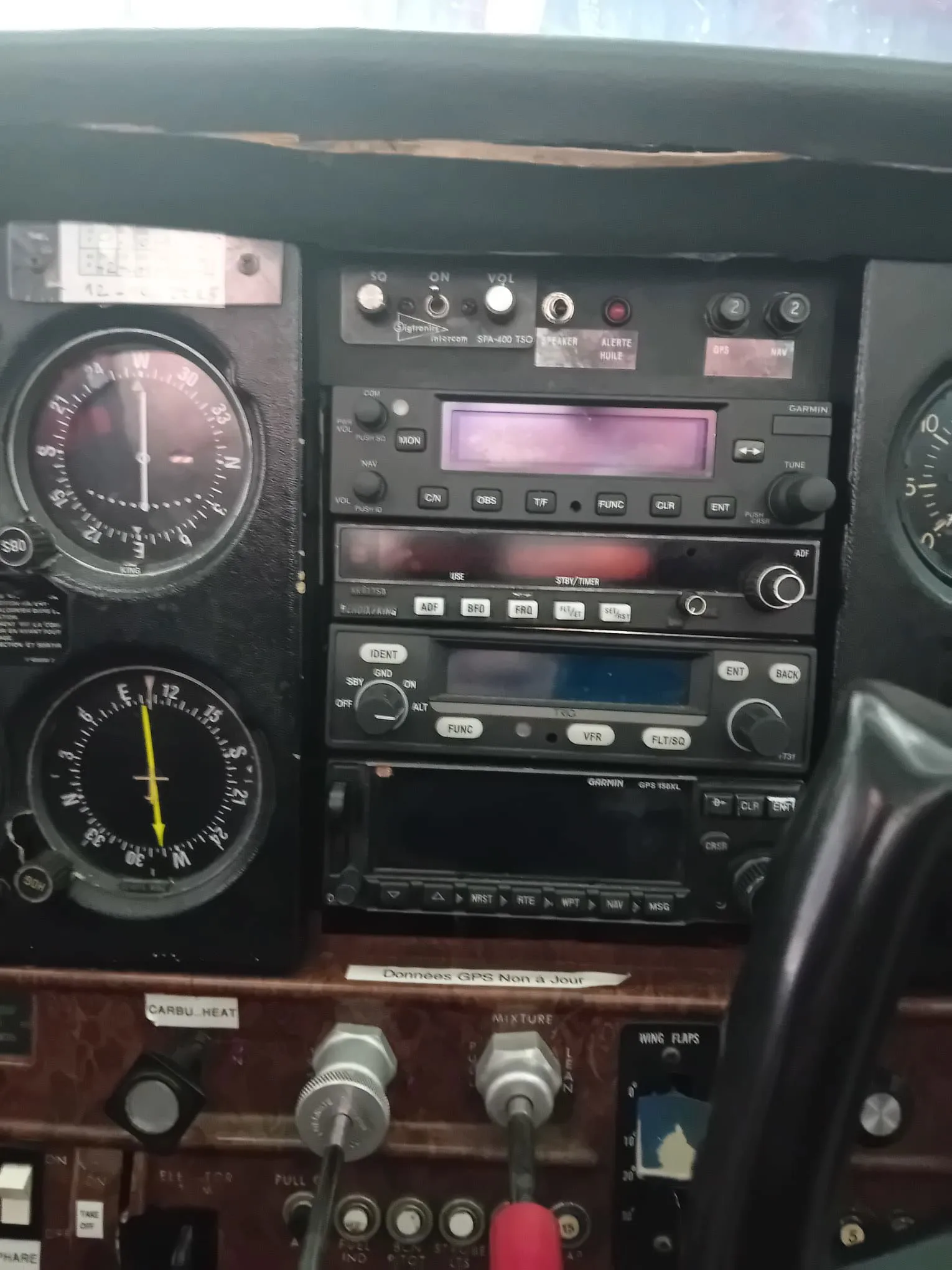 Avionics suite of a 1980 Cessna F152.
