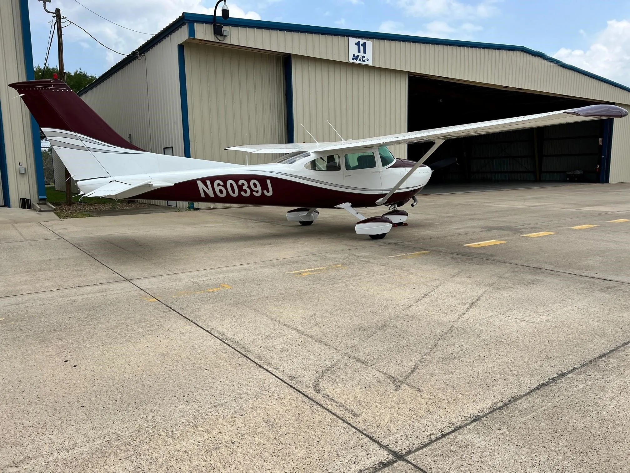 Exterior view of a 1975 Cessna 182P Skylane.