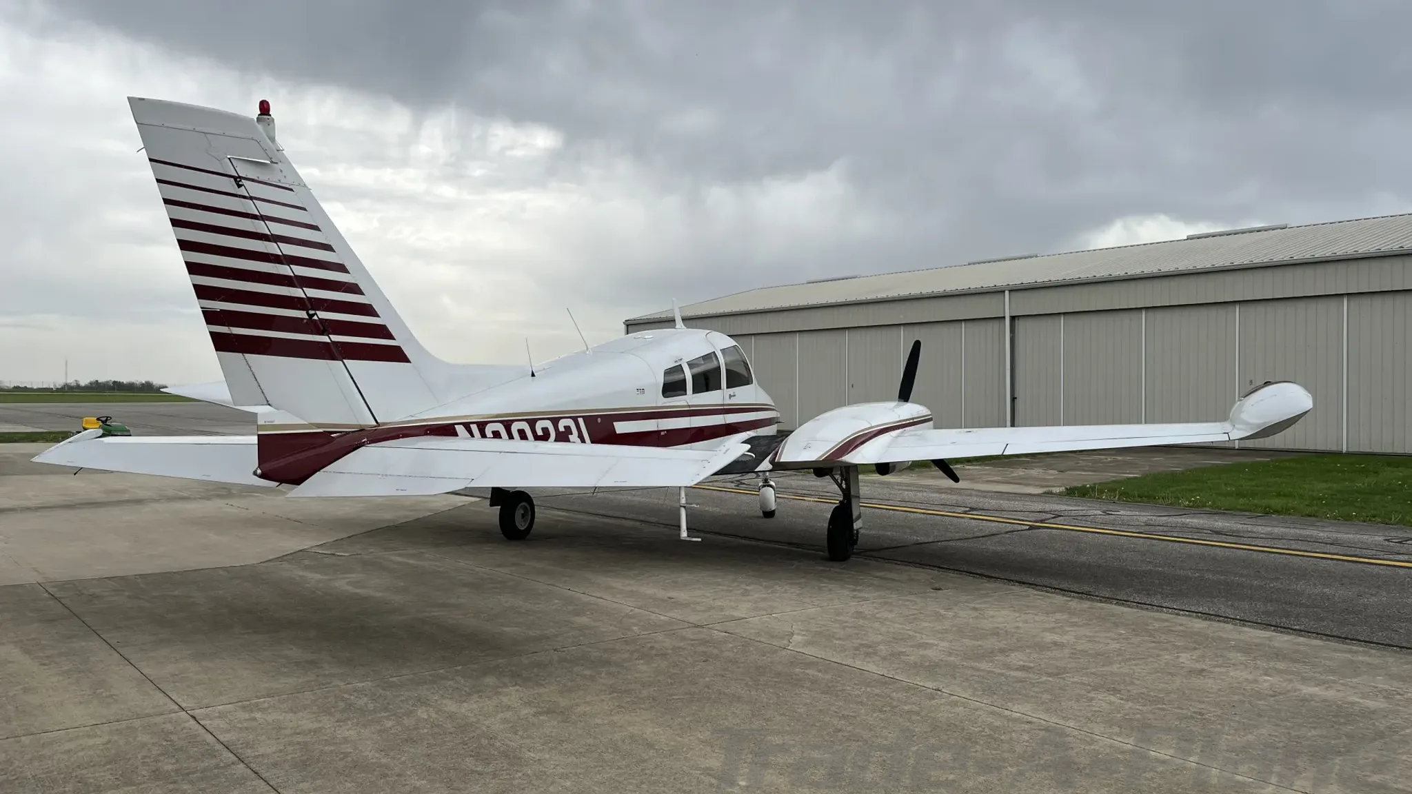 Exterior view of a 1965 Cessna 310J.