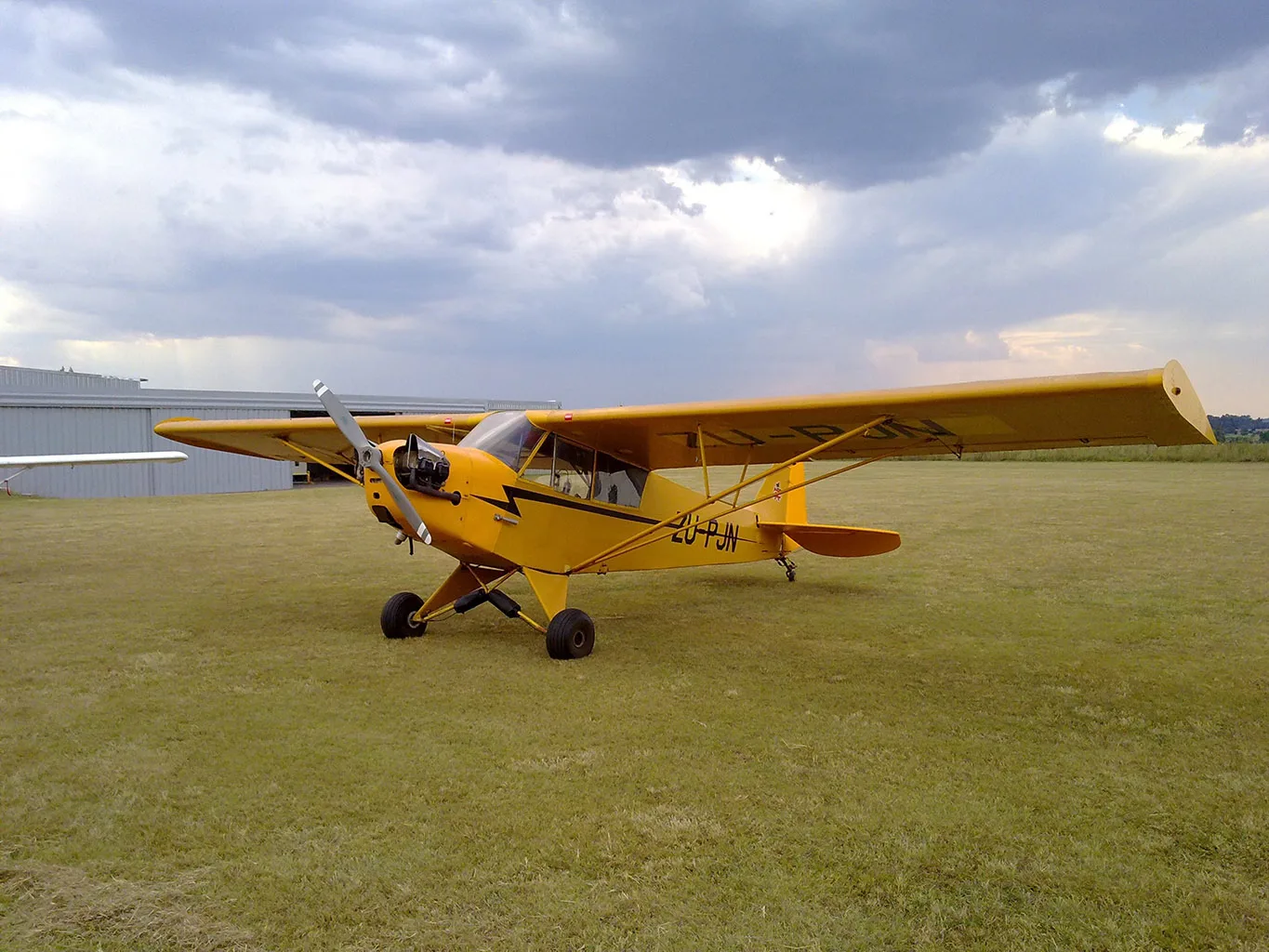 Exterior view of a Piper, L-4CUB.