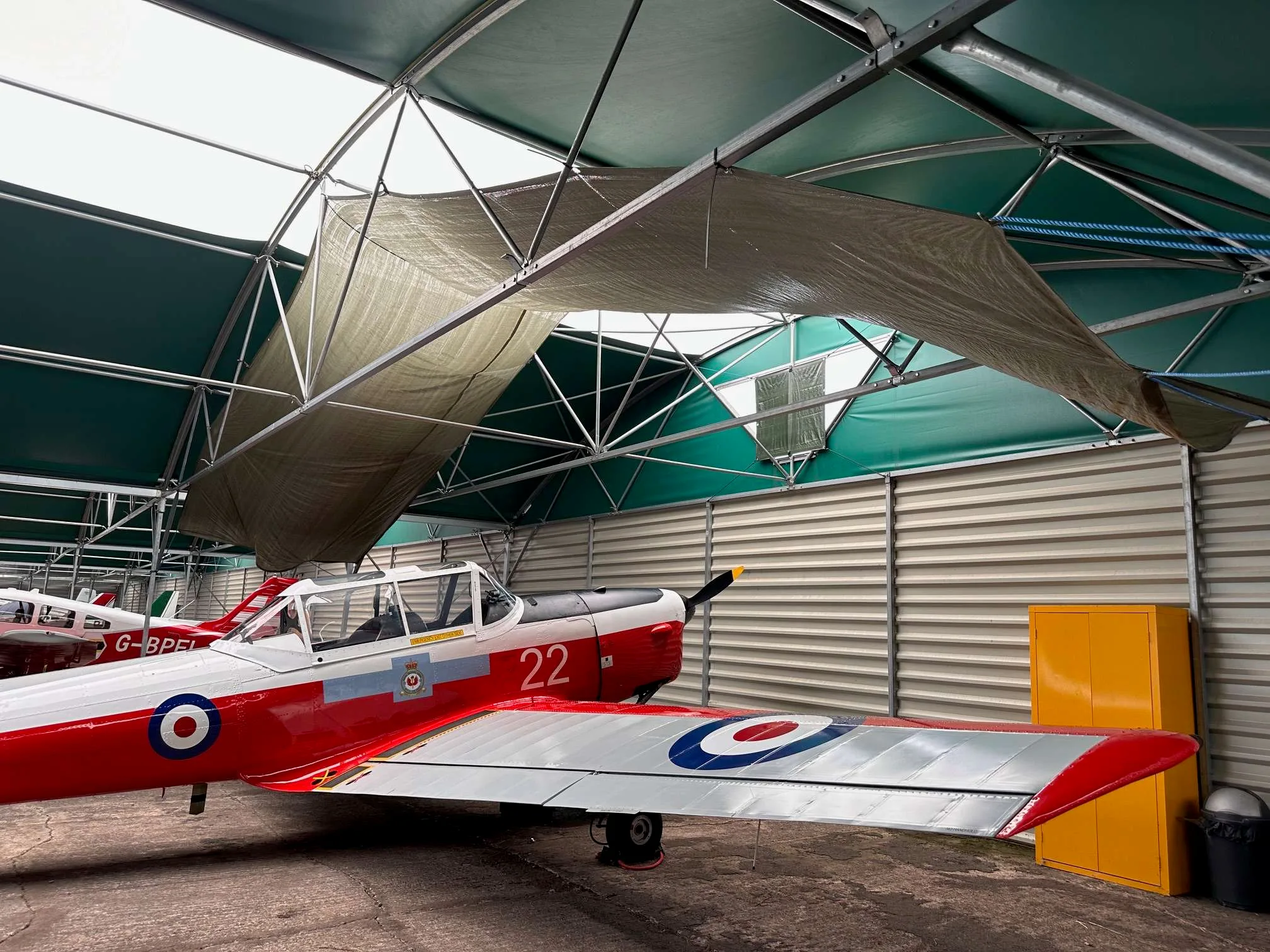 Exterior view of a 1951 de Havilland Aircraft Co DHC-1 Chipmunk 22.