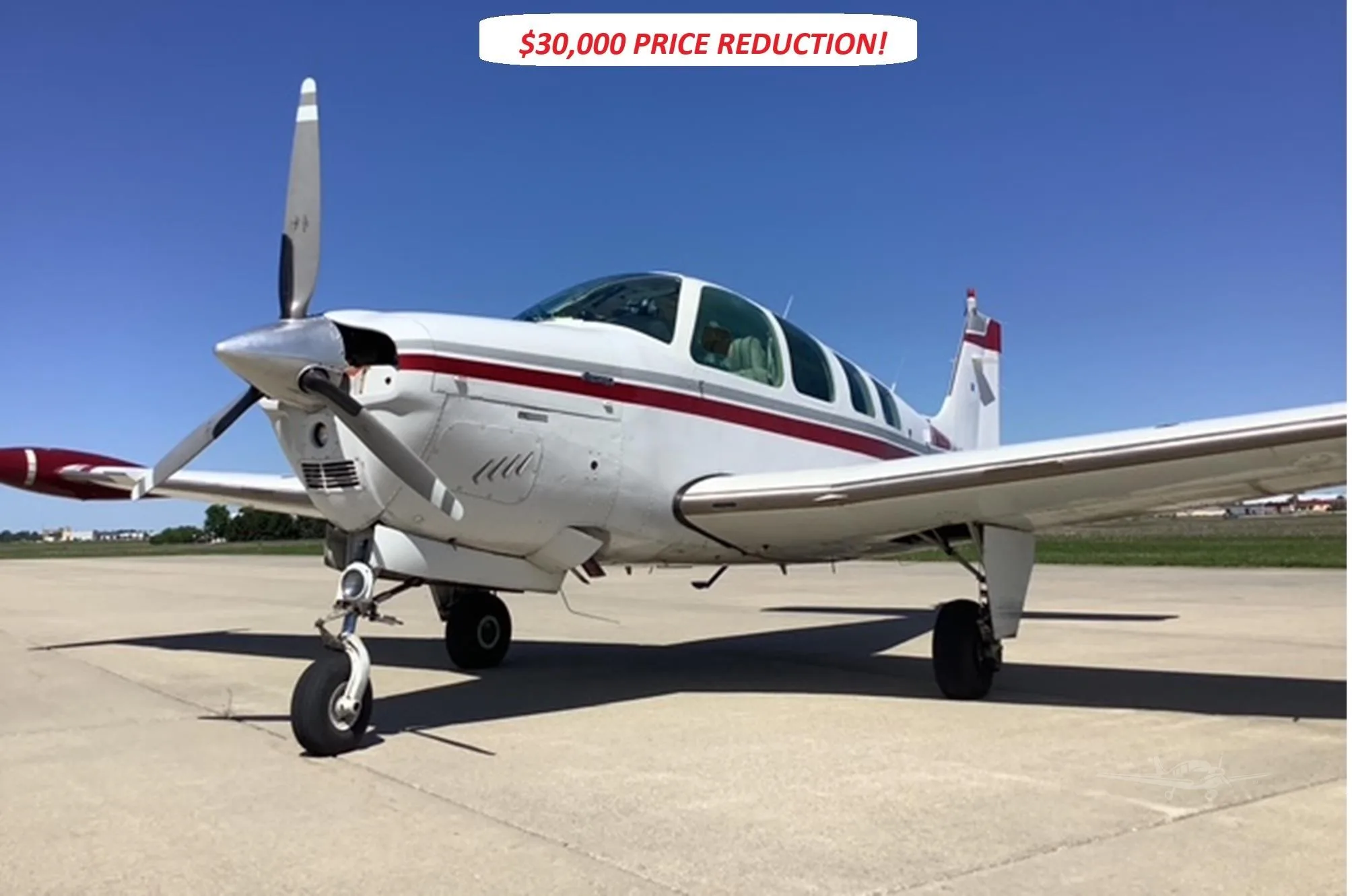 Exterior view of a 1984 BEECHCRAFT A36 BONANZA, N72100.