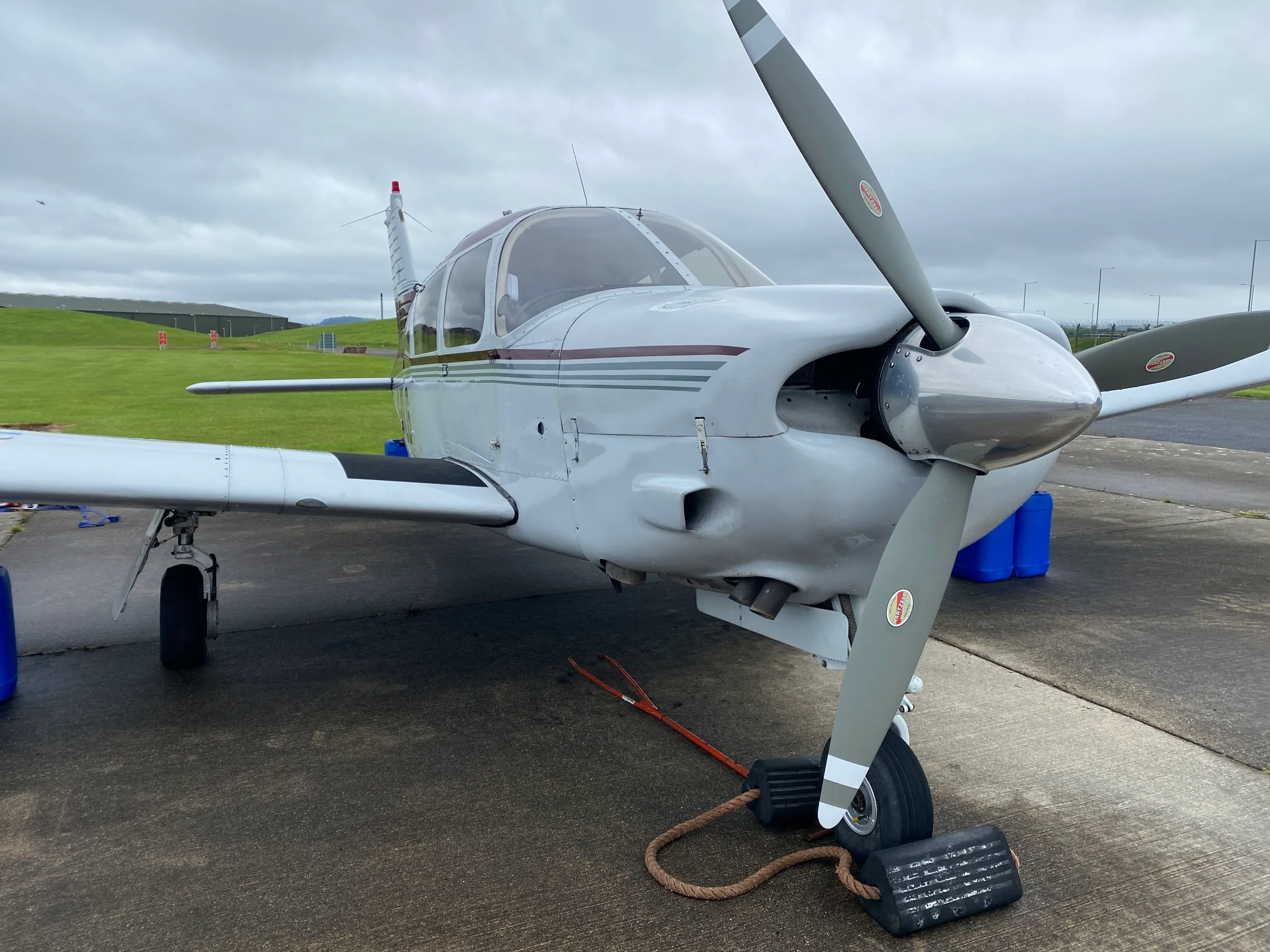 Exterior view of a 1970 Piper PA-28R-200 Arrow II.