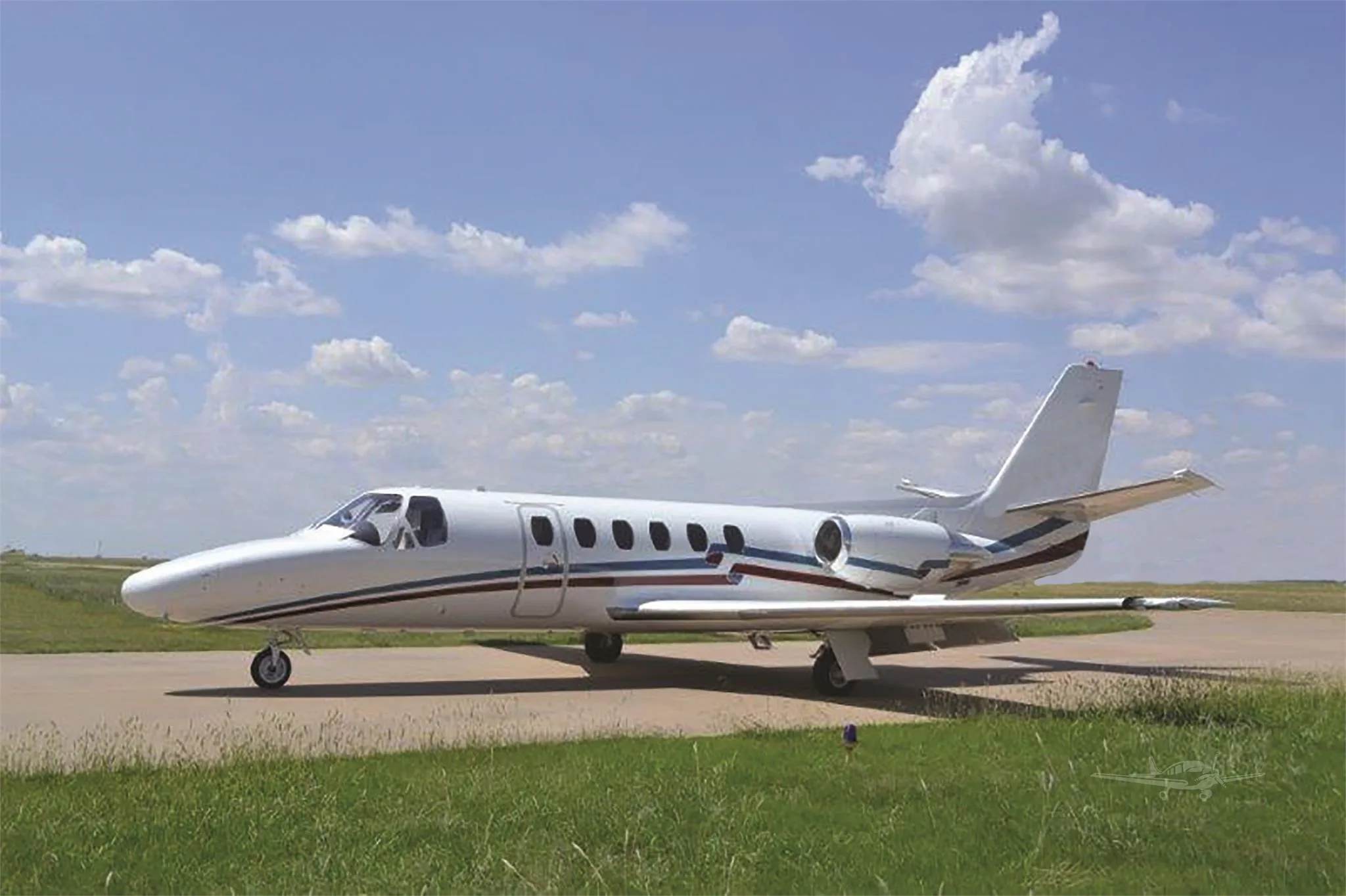 Exterior view of a 1981 CESSNA CITATION II, N8EB.