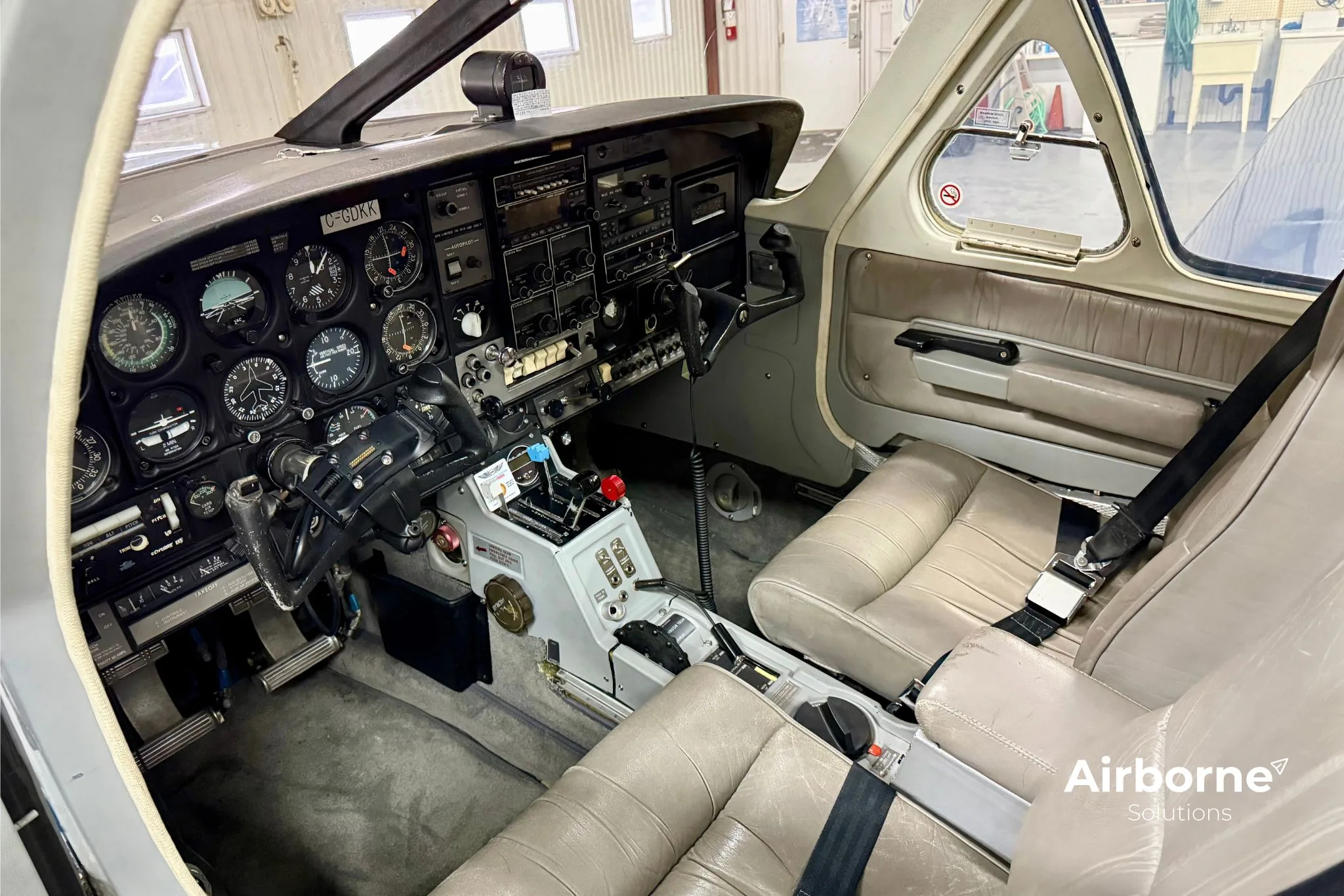 Cockpit and instrument panel of a 1978 Rockwell Commander 112TCA (Alpine Commander).
